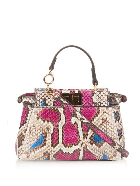 fendi peekaboo python wallet|fendi peekaboo leather bag.